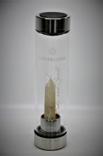 Load image into Gallery viewer, Energy Citrine Glass Water Bottle 18.5 Oz