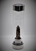 Load image into Gallery viewer, Tigers Eye Energy Glass Water Bottle 18.5 Oz