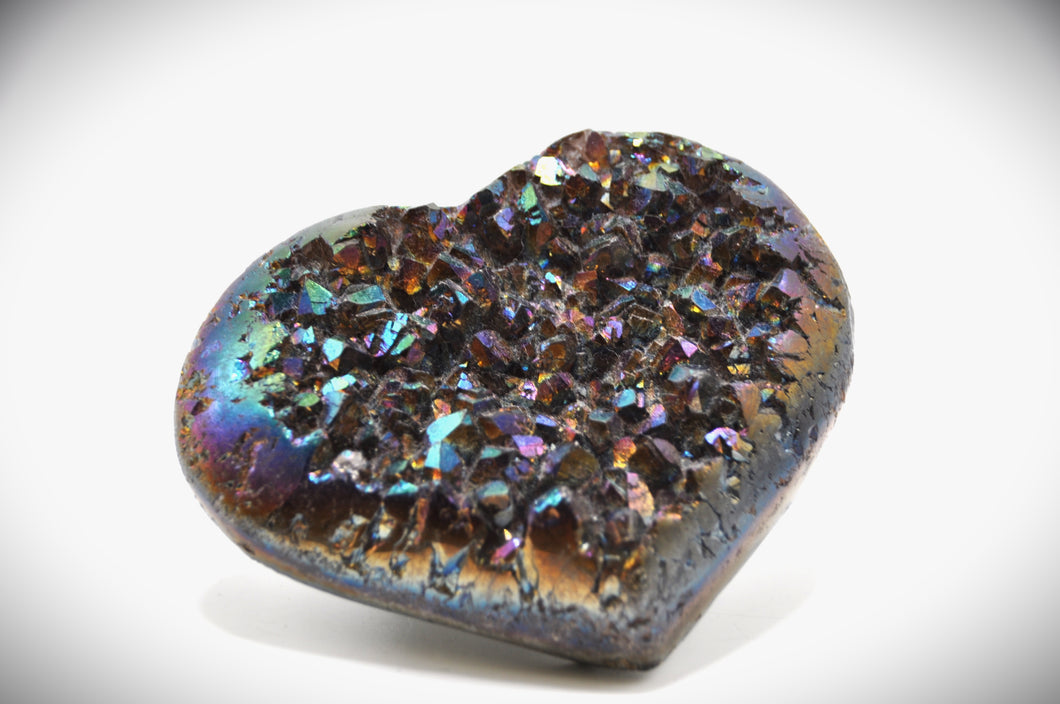 Titanium Aura Crystal Hearts