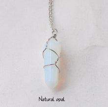 Load image into Gallery viewer, Artilady natural quartz pendant necklaces crystal stone women jewelry
