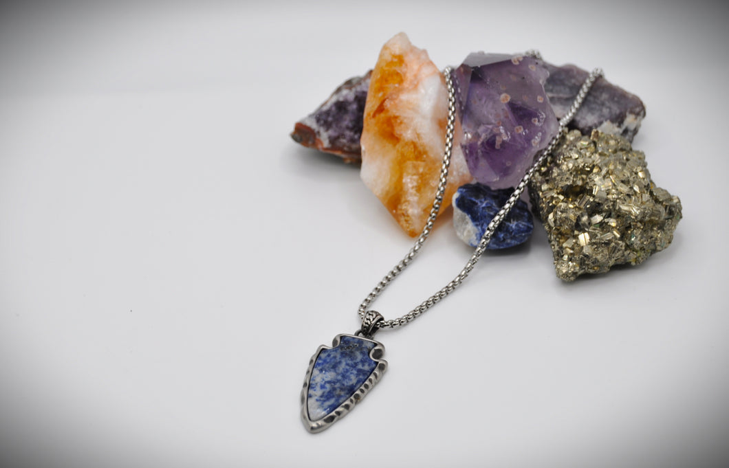 Arrowhead Sodalite Necklace Crystals