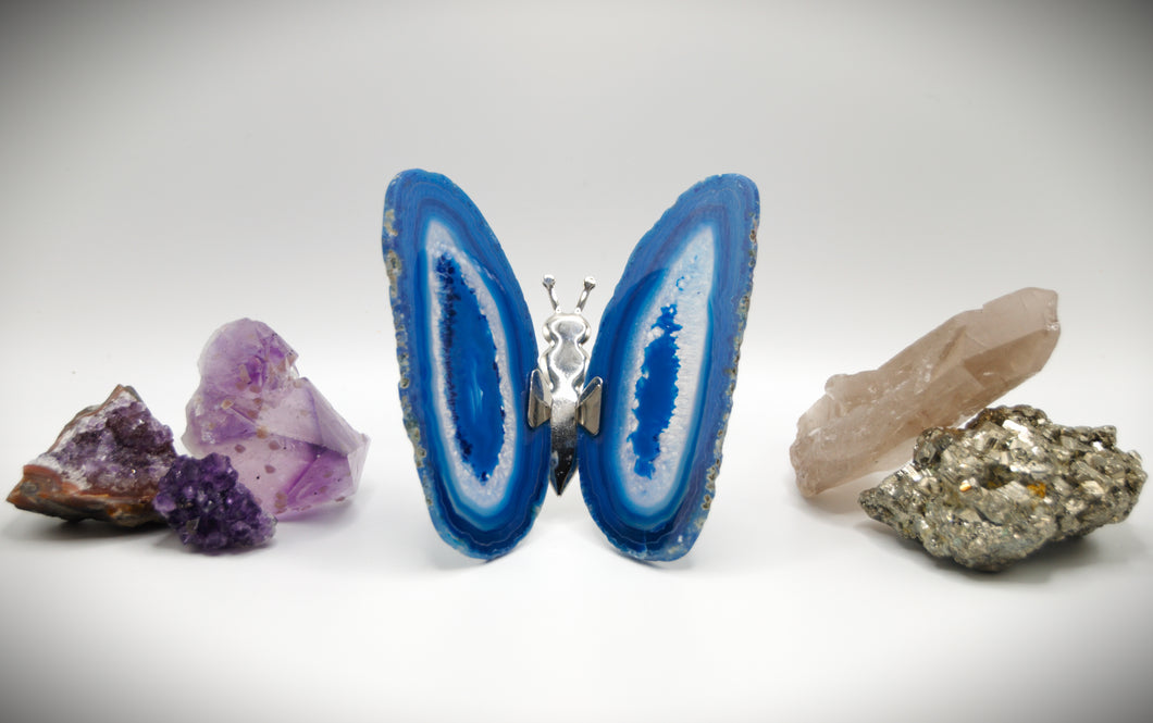 Blue Agate Butterfly