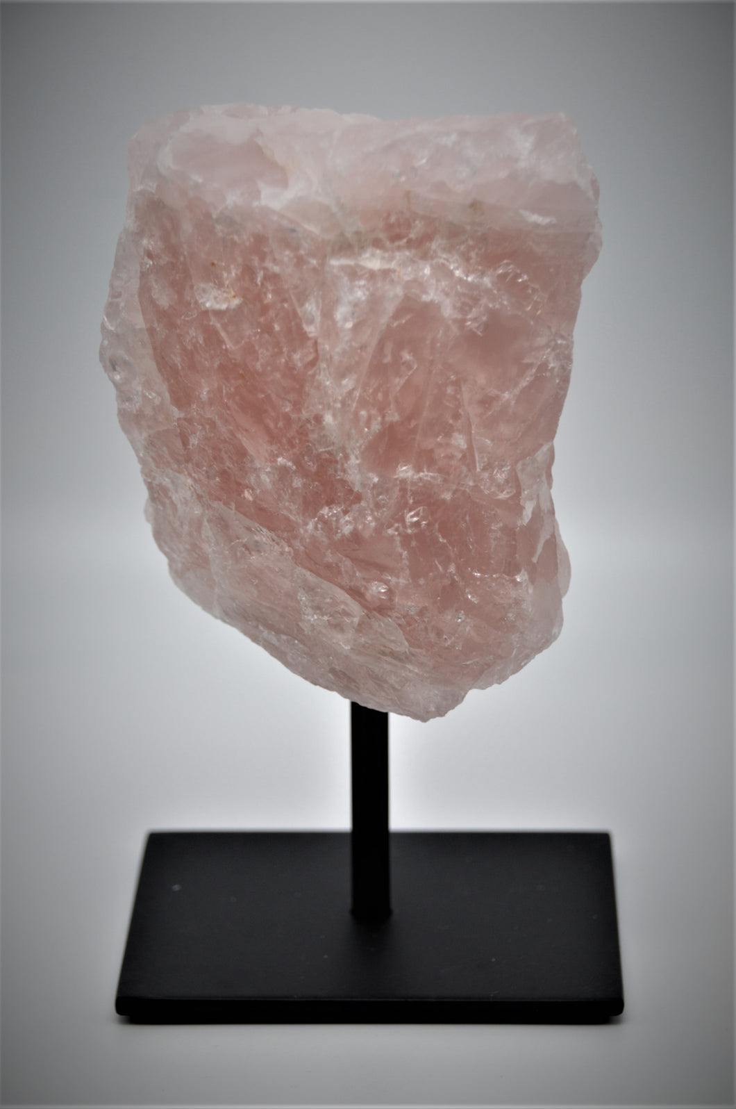 Rose Quartz Crystal Stone (with black stand)