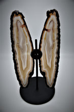 Load image into Gallery viewer, Agate with black base XL Butterfly
