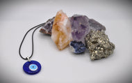 Evil Eye Necklace Crystals