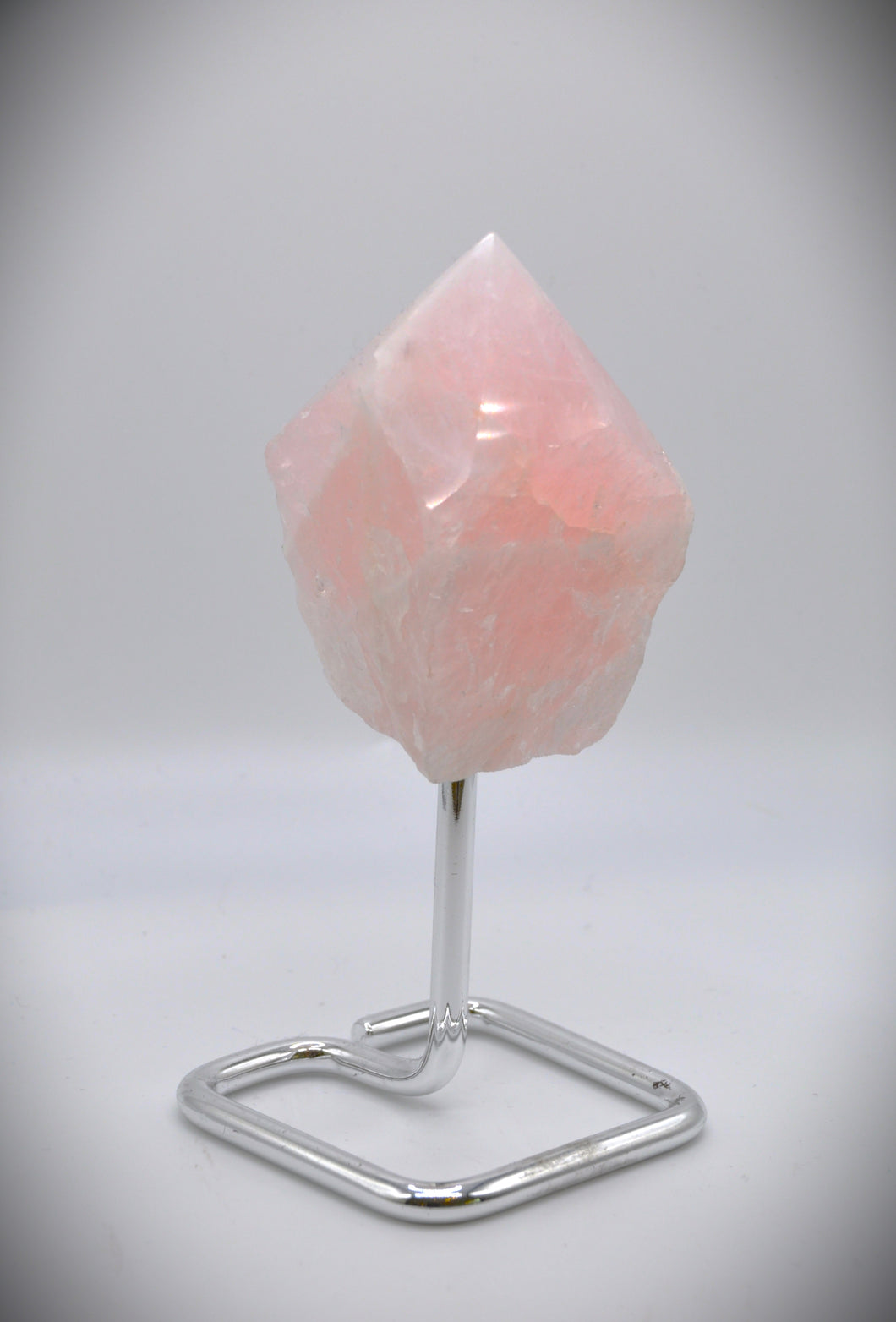 Rose Quartz Crystal Stone (with chrome stand)