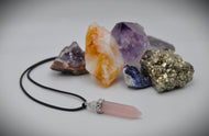 Rose Quartz Necklace Crystals