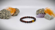 Tigers Eye Cherry with Buda Gold Beads